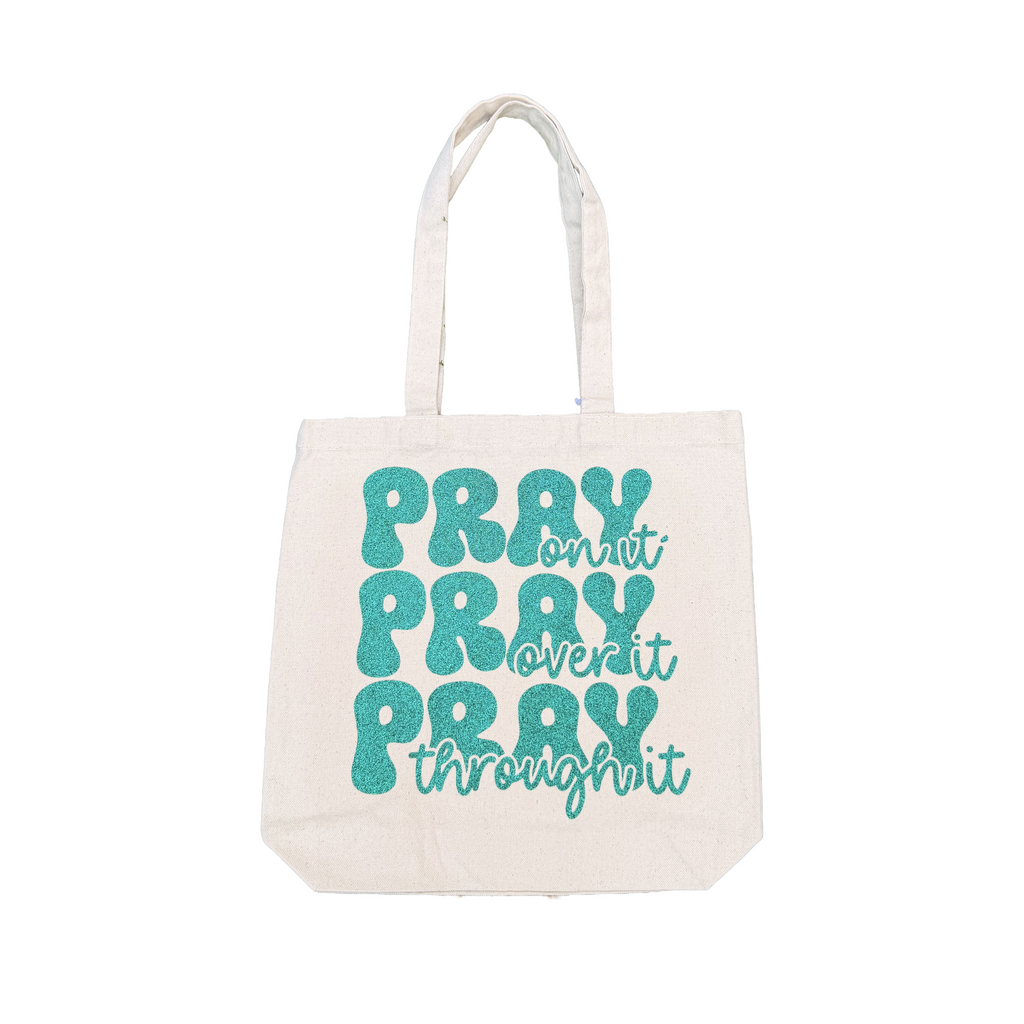 Large Christian "Pray' tote bag